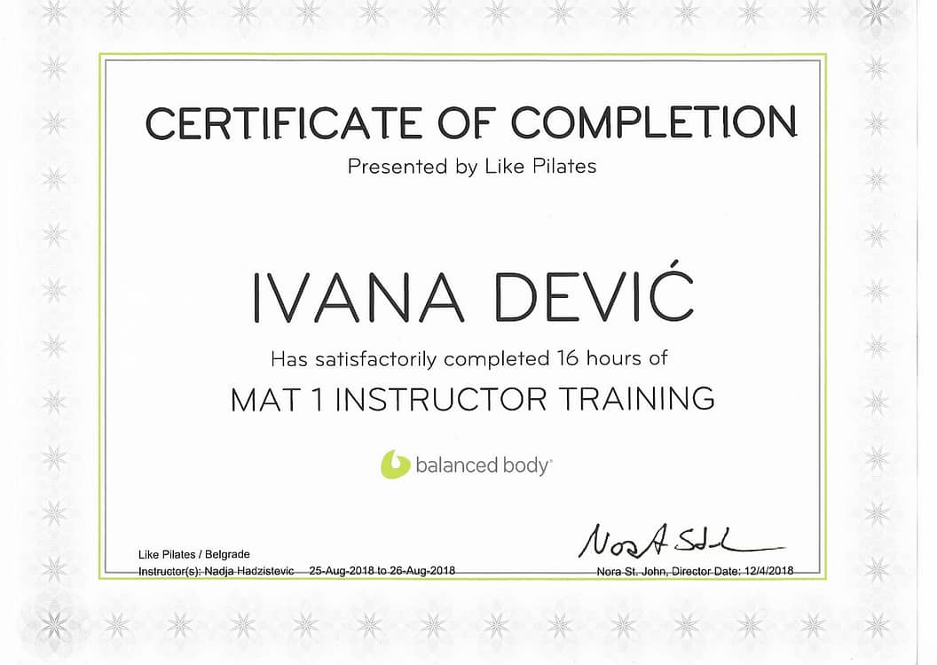 Mat 1 instructor training