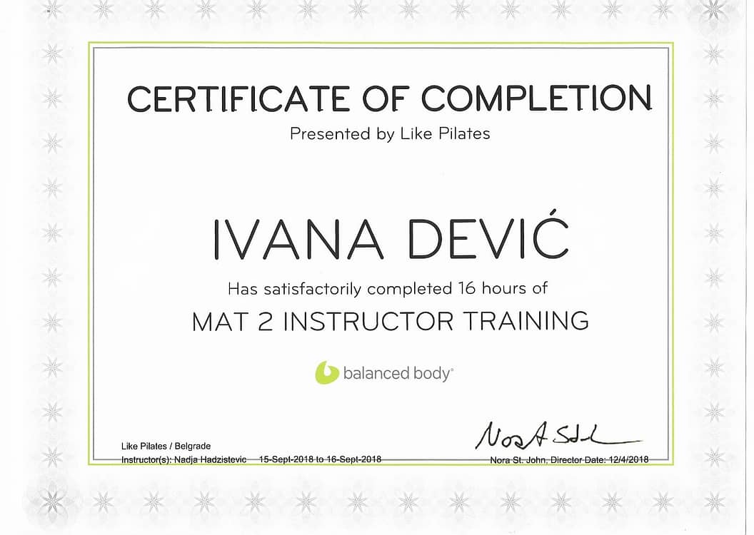 Mat 2 Instructor training